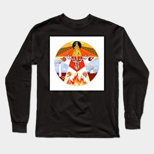 Four Directions - South - Tarot Suit - Wands Long Sleeve T-Shirt